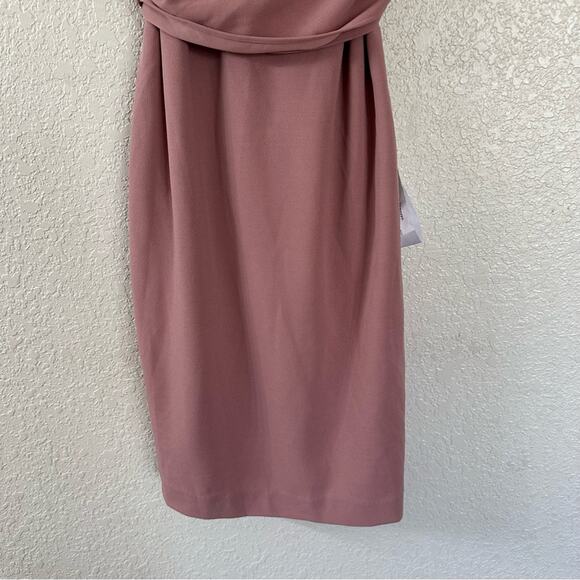 Dress the Population Dana Wrap Waist Cocktail Dress Mauve Size XL NWT - Picture 6 of 14